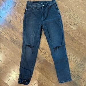 American Eagle Outfitters Black Ripped Skinny Jeans